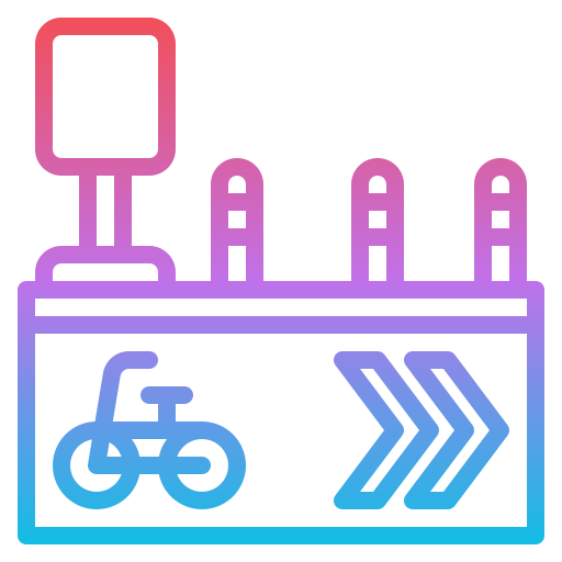 carril de bicicletas Iconixar Gradient icono