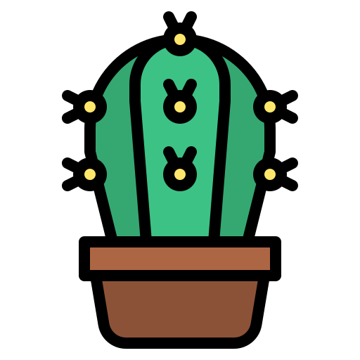 cactus Iconixar Lineal Color icono