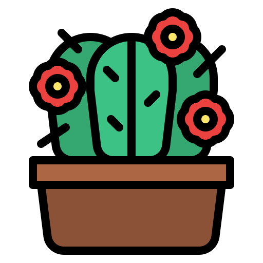 cactus Iconixar Lineal Color icono