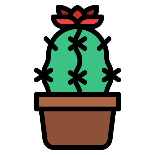 kaktus Iconixar Lineal Color ikona
