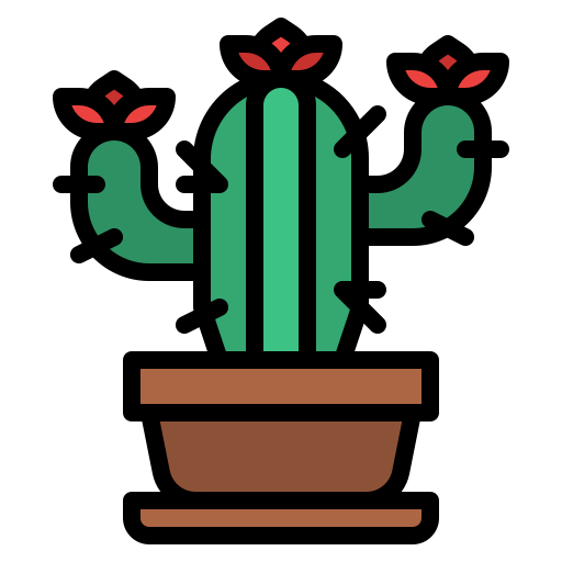 cactus Iconixar Lineal Color icoon