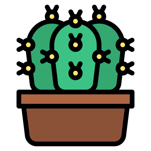 cactus Iconixar Lineal Color icona