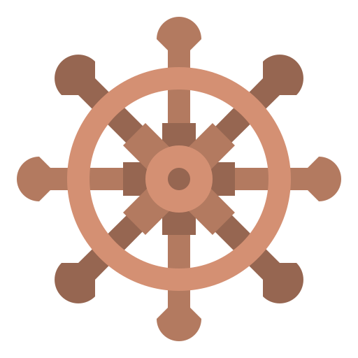 rueda de la nave Iconixar Flat icono