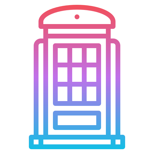 cabina telefonica Iconixar Gradient icona