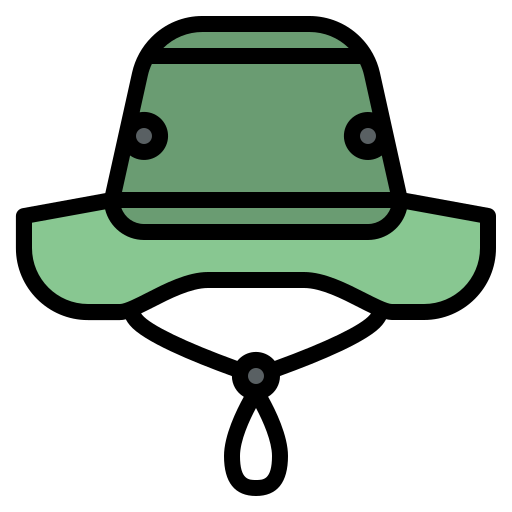 sombrero de pesca Iconixar Lineal Color icono