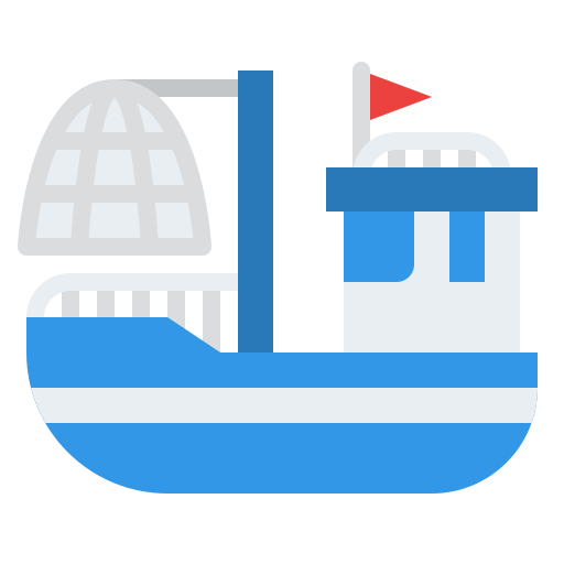vissersboot Iconixar Flat icoon