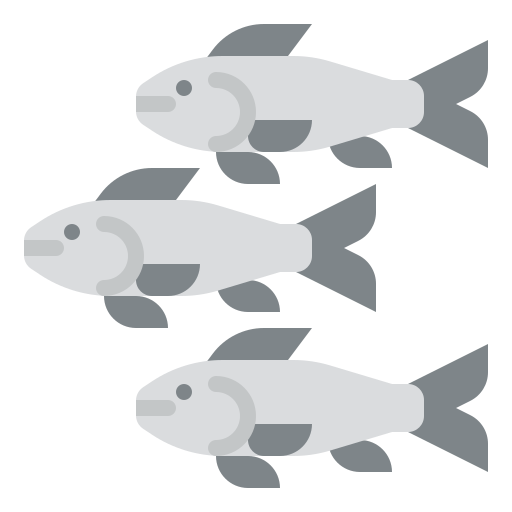 des poissons Iconixar Flat Icône