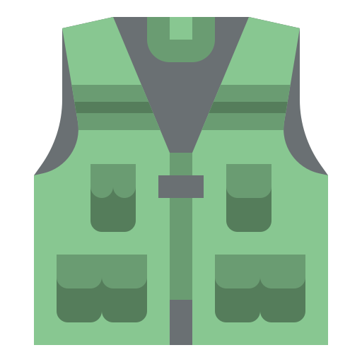 Fishing vest Iconixar Flat icon
