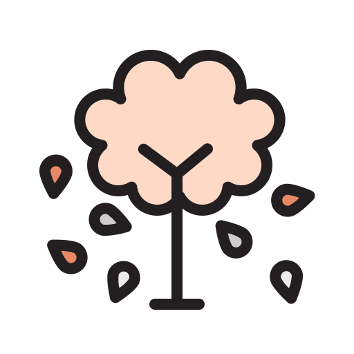 albero d'autunno Generic Outline Color icona