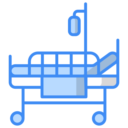 Hospital bed Generic Blue icon