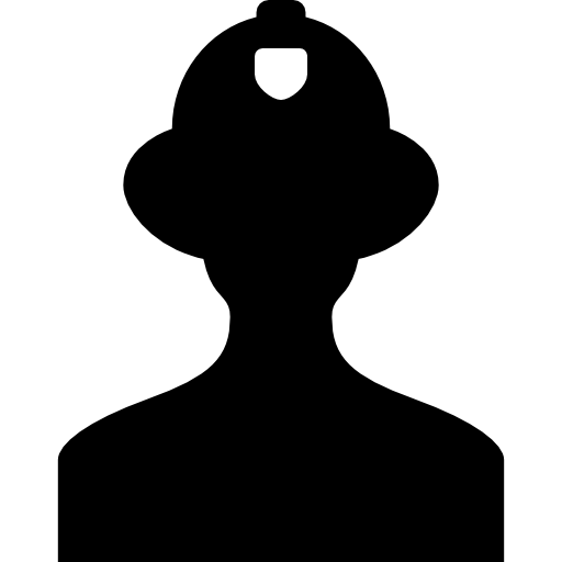 Security guard with a hat with a shield  icon