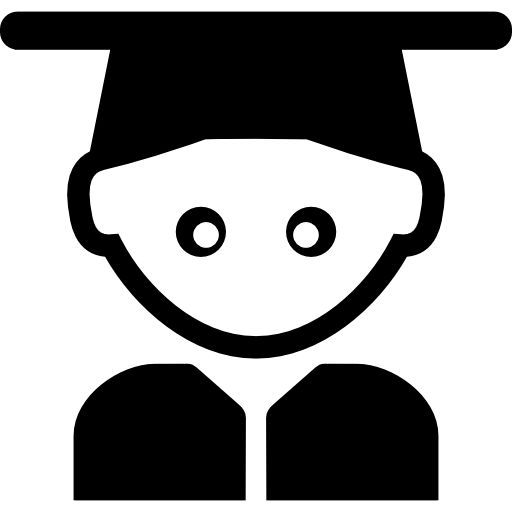 졸업 모자를 가진 학생  icon