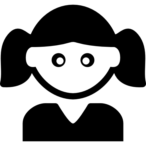 Девочка с двумя хвостиками  иконка