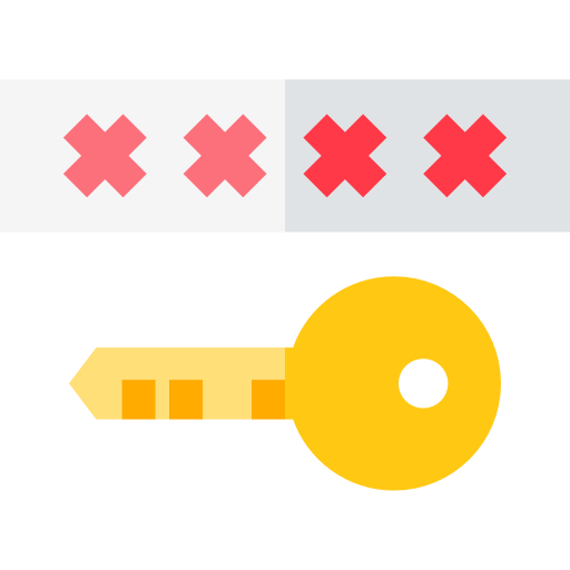 passwort Basic Straight Flat icon