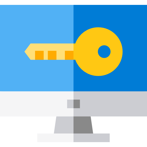computadora Basic Straight Flat icono
