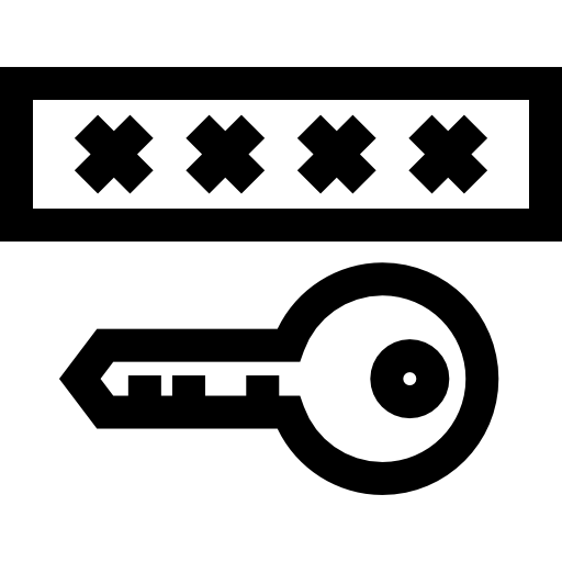 wachtwoord Basic Straight Lineal icoon