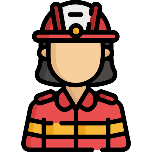 sapeur pompier Special Lineal color Icône