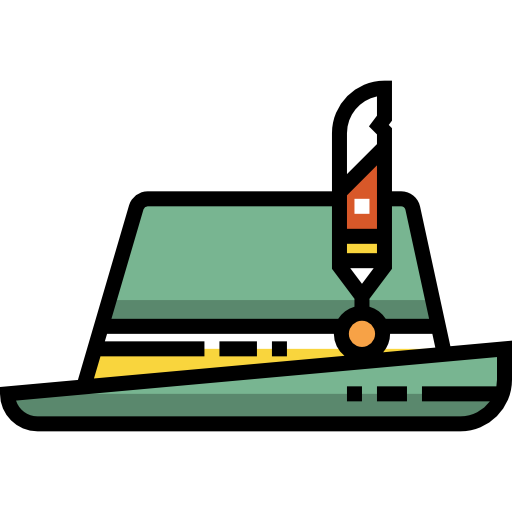 traditioneller hut Detailed Straight Lineal color icon