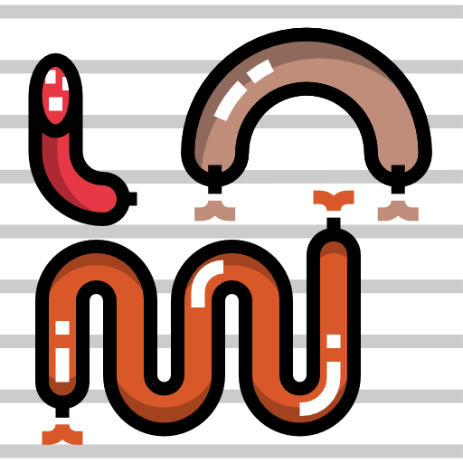 Sausages Detailed Straight Lineal color icon