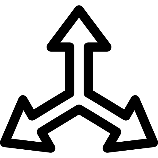 세 개의 화살 Basic Rounded Lineal icon
