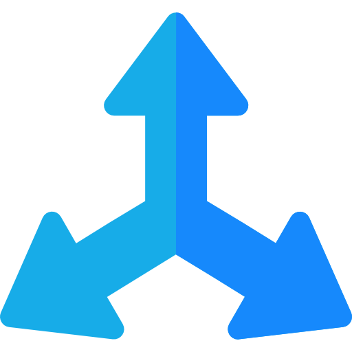 tres flechas Basic Rounded Flat icono