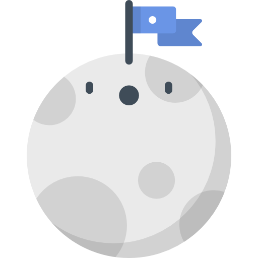 luna Kawaii Flat icona