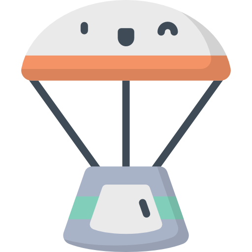 capsula spaziale Kawaii Flat icona