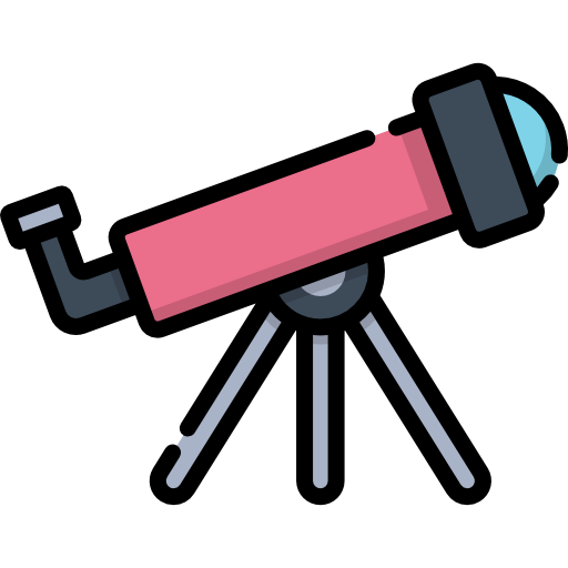 Telescope Kawaii Lineal color icon