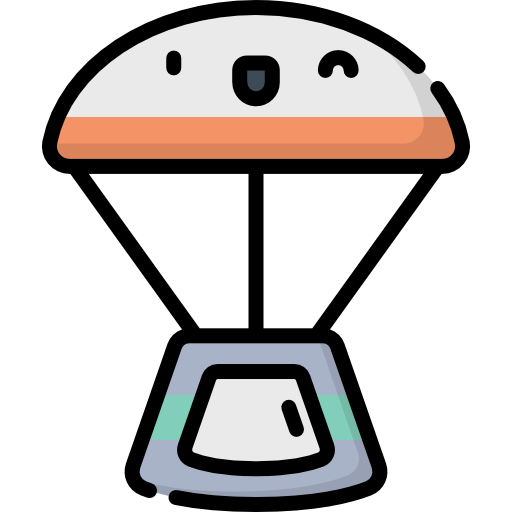 ruimtecapsule Kawaii Lineal color icoon