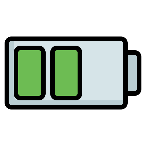 Half battery Generic Outline Color icon