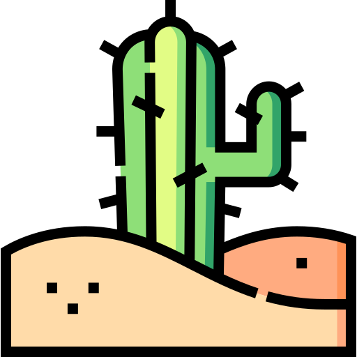 cactus Detailed Straight Lineal color icono