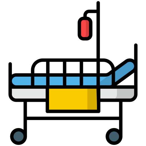 letto d'ospedale Generic Outline Color icona
