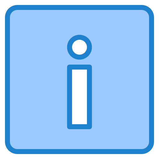 botão de informação srip Blue Ícone