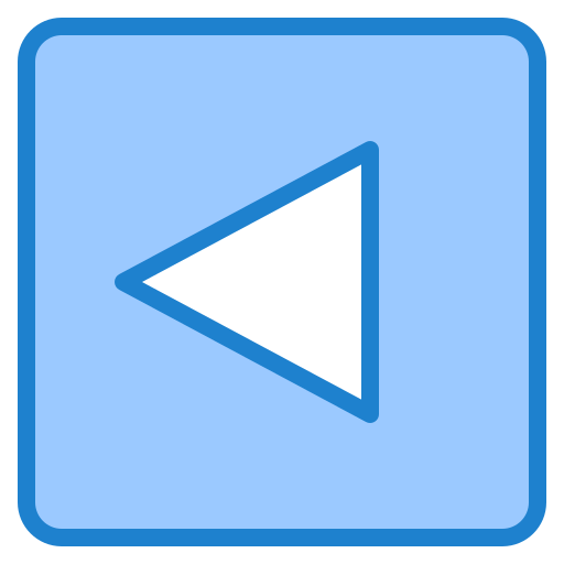 Back arrow srip Blue icon