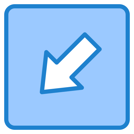 linksonder srip Blue icoon