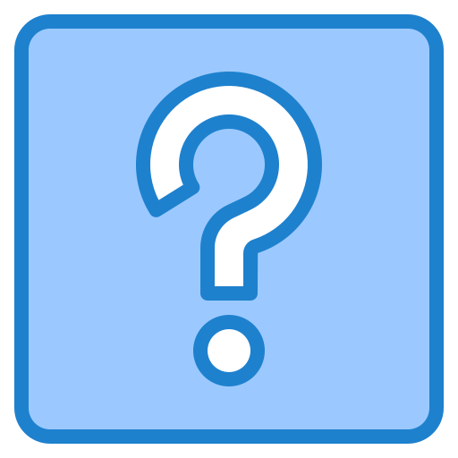 Question sign srip Blue icon