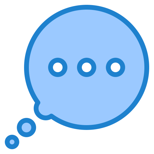 말풍선 srip Blue icon