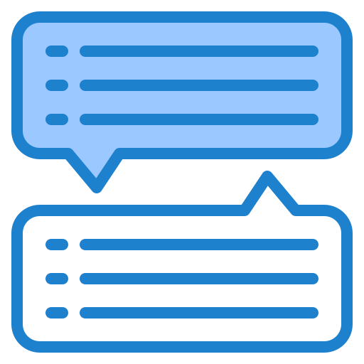 Conversation srip Blue icon