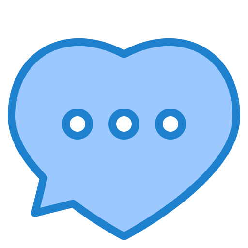 Speech bubble srip Blue icon