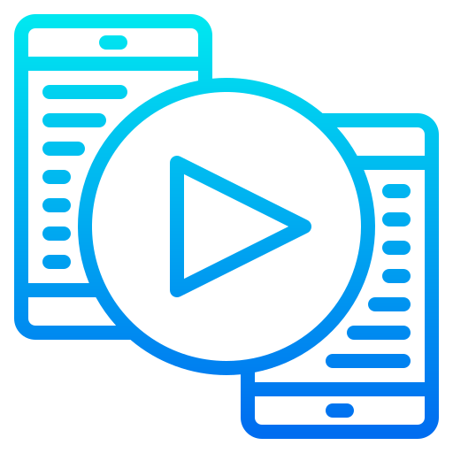 videoplayer srip Gradient icon