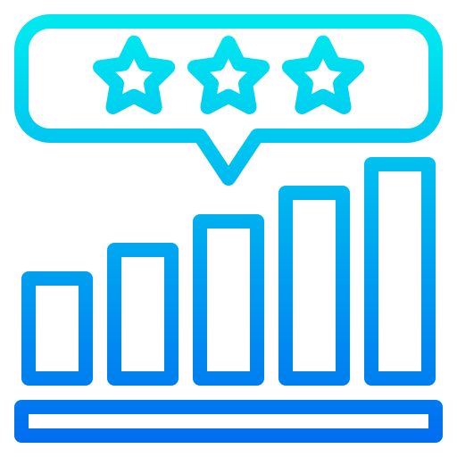 Rating stars srip Gradient icon