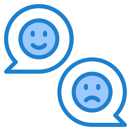 Conversation srip Blue icon