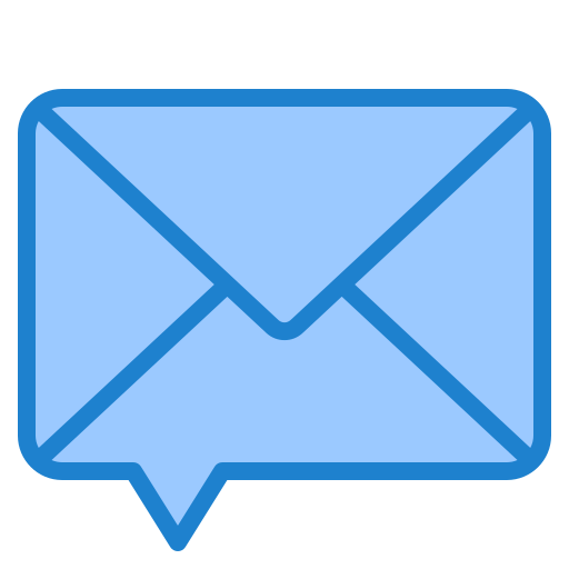 mail srip Blue icoon