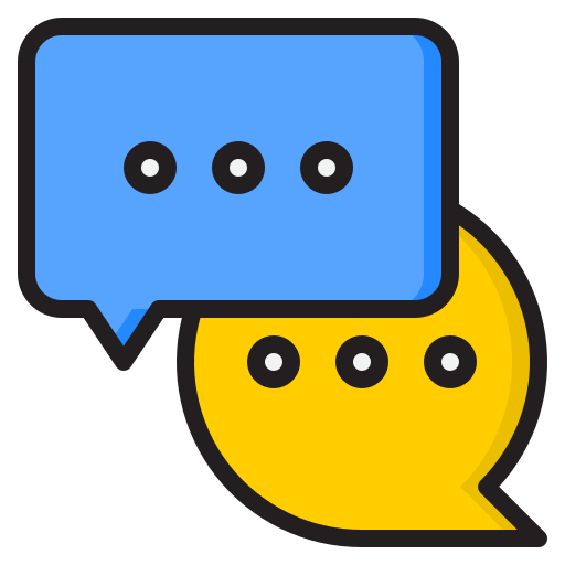 conversacion srip Lineal Color icono
