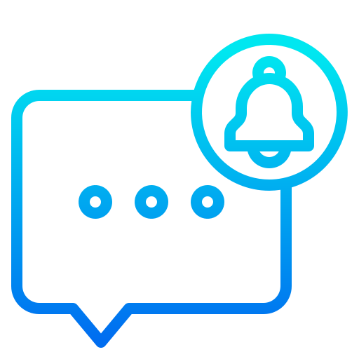 campana de notificación srip Gradient icono