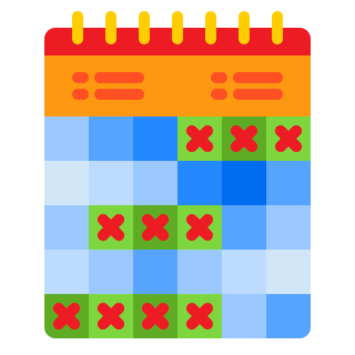 calendario srip Flat icona