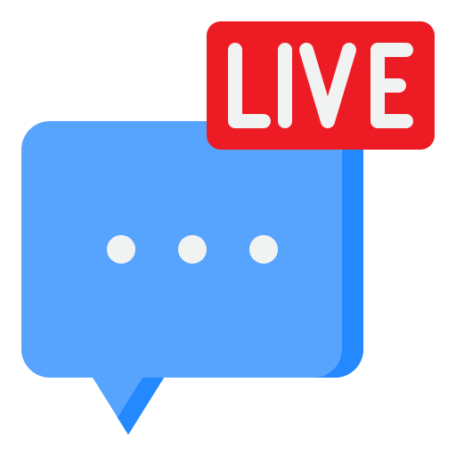 live chat srip Flat icoon