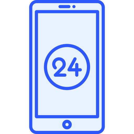 24 hours Generic Blue icon