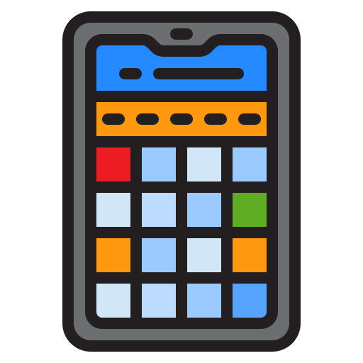 Мобильный телефон srip Lineal Color иконка