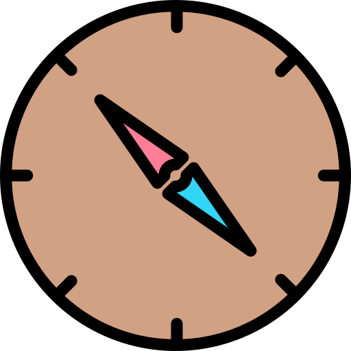 brújula Generic Outline Color icono